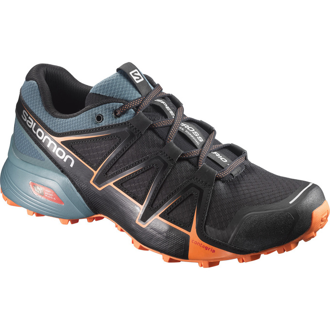 Chaussures De Trail Running Salomon Homme Noir / Orange - Salomon SPEEDCROSS VARIO 2 - France (1427-